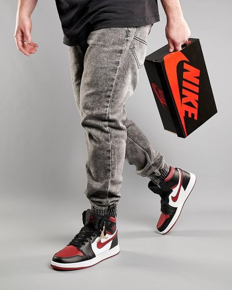 Чоловічі кросівки N-ike Air Jordan 1 High Black Wine White  весна / літо / осінь 44 28.0 см | Зображення 6