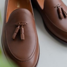 Оригинальные лоферы светло-коричневые 44 размер.