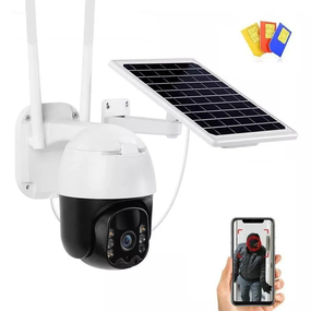 Поворотная погодозащитная солнечная камера безопасности 4G solar cam 1080P