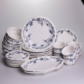 Столовий набір посуду тарілок і чашок 32 предмети на 6 персон Vintage порцеляновий YY78-10A