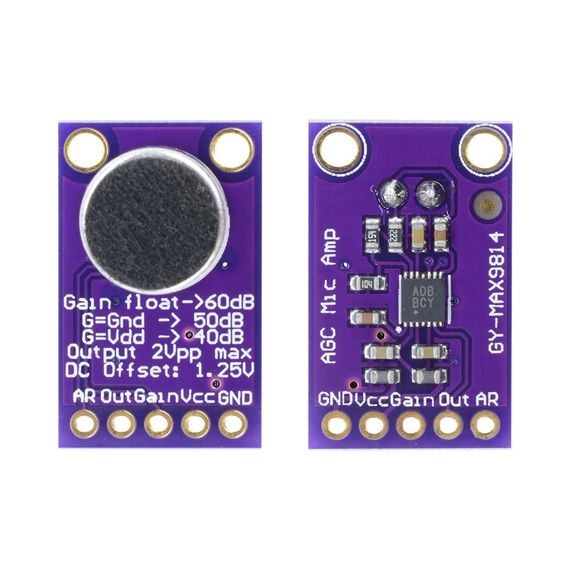 Модуль підсилювач з мікрофоном MAX9814 | Зображення 2