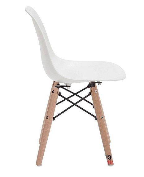 Стул детский Тауэр Вaby Eames DSW kids пластиковый белый, ножки дерево бук | Зображення 9