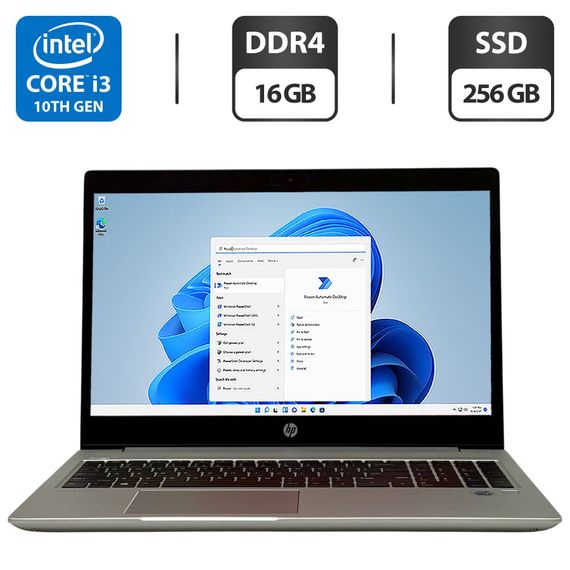 Ноутбук Б-клас HP ProBook 450 G7 / 15.6" (1920x1080) IPS / Intel Core i3-10110U (2 (4) ядра по 2.1 - 4.1 GHz) / 16 GB DDR4 / 256 GB SSD / Intel UHD Graphics / WebCam / Windows 11 Pro б/в