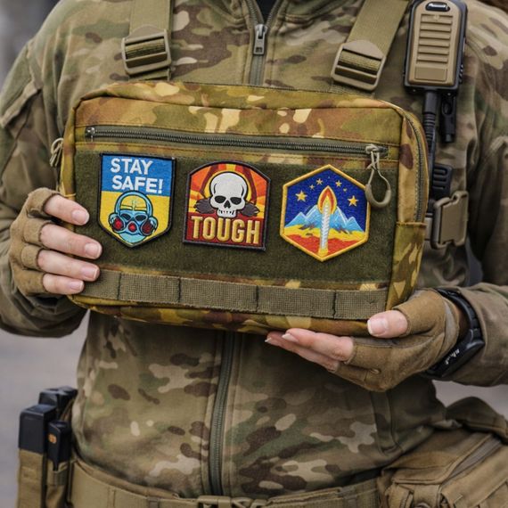 Сумка пояс плече чоловіча тактична, Чоловіча стьобана сумка через плече армійська EV-51 | Зображення 3