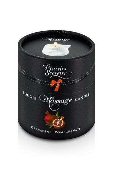 Масажна свічка Plaisirs Secrets Pomegranate (80 мл) подарункова упаковка, керамічний посуд Sex Aura | Зображення 2