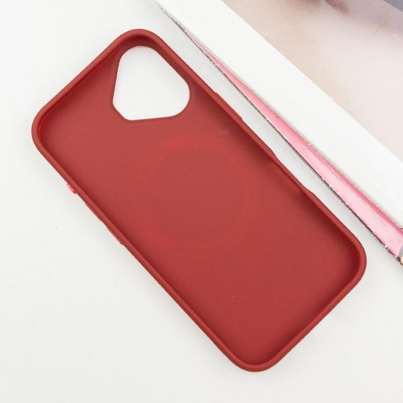 TPU чехол Bonbon Metal Style with MagSafe для Apple iPhone 16 (6.1") Красный / Red | Зображення 1
