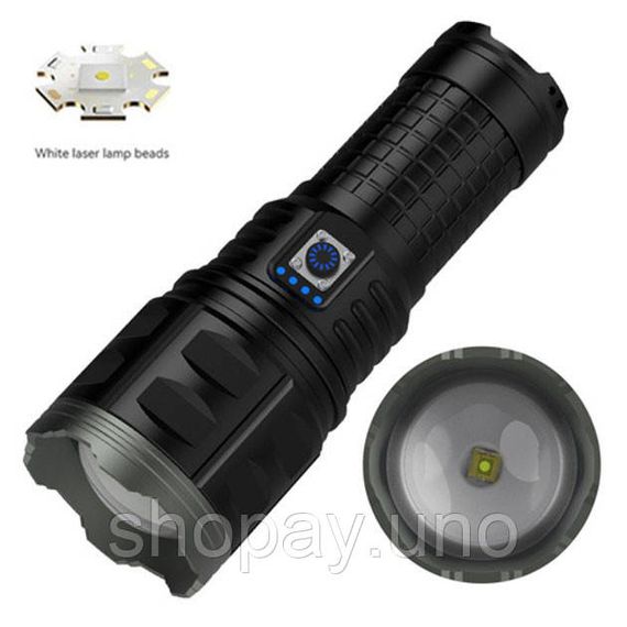 Ручний ліхтар Police AK138 WHITE LASER LED PM60-TG із зарядкою USB, що працює від 4х18650 акумуляторів | Зображення 5