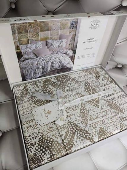 Постільна білизна Belizza Berta Ранфорс Бавовна Євро розмір (простирадло трикотаж на резинці)