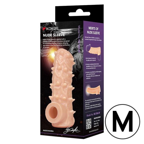 Насадка на член Kokos Nude Sleeve NS 006 M Sex Aura | Зображення 2