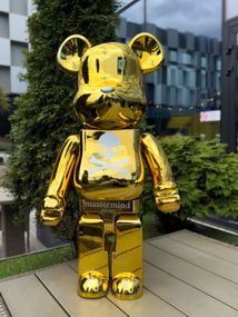 Bearbrick Gold Chrome дизайнерська статуетка ведмідь Беарбрік 70 см золотистий mb003