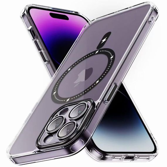 Чехол TPU+PC Colorful with MagSafe для Apple iPhone 12 Pro (6.1") Black | Зображення 1