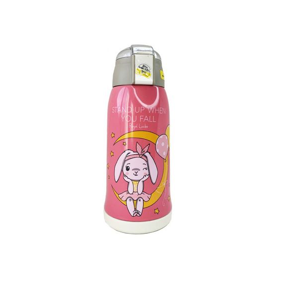 Дитячий термос-поїльник "Зайчик" MGZ-0324(Pink) з індикатором температури 550 мл | Зображення 2