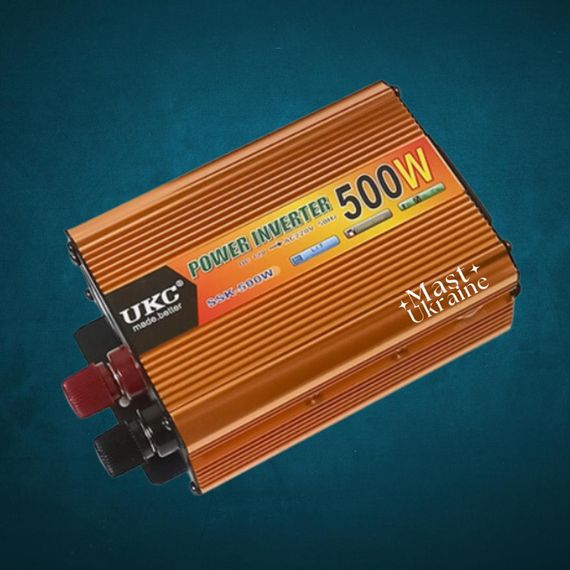 Перетворювач напруги 12В-220В 500Вт компактний Power One Plus (41425-_783)