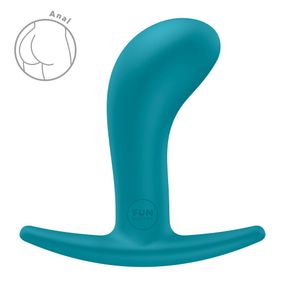 Анальна пробка Fun Factory BOOTIE S, фіолетова, діаметр 2,8 см, тонкий обмежувач, Бірюзовий, M