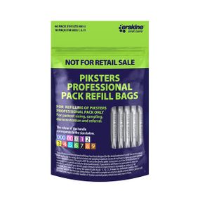 Міжзубні йоржики Piksters Refill Professional, № 0 (діаметр 0.7) срібні, м’яка упаковка, 40 шт