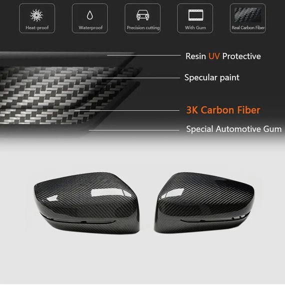 Кришки дзеркал M-Look V1 (Карбон) для BMW 7 серія G11/G12 2015-2022 рр | Зображення 4