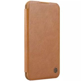 Шкіряний чохол-книжка Nillkin Qin Prop для Apple iPhone 16 (6.1") Brown