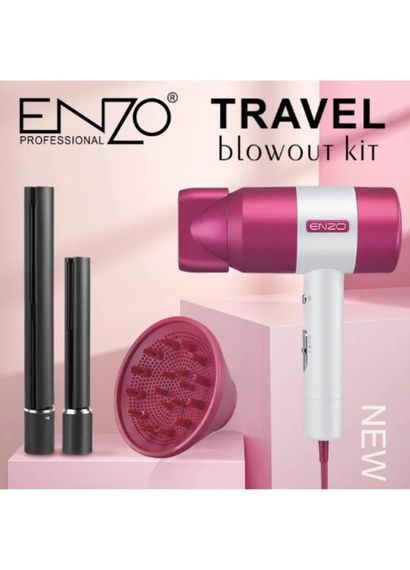 Фен для сушки волос + плойки ENZO EN-139, керамічне покриття, 1200 Вт, 2-в-1, регульована температура, 500 г (43073-EN-139_1793) | Зображення 8