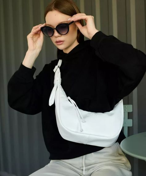 Сумка жіноча Sambag HOBO S белый 30 х 13 х 8 см (53100008)