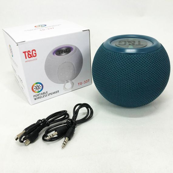 Бездротова потужна колонка TG337 з Bluetooth, RGB-підсвічуванням та радіо. Колір: синій | Зображення 2