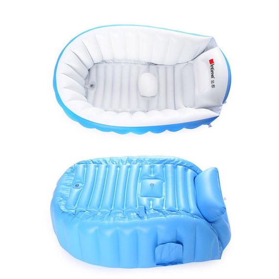 Надувная детская ванночка Intime Baby Bath Tub • Портативная складная надувная ванна для новорождённых и детей до 4 лет | Зображення 4