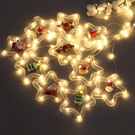 Гірлянда-штора Зірки-грані XPRO 3x3м, 300 LED (234576472_280) | Зображення 1