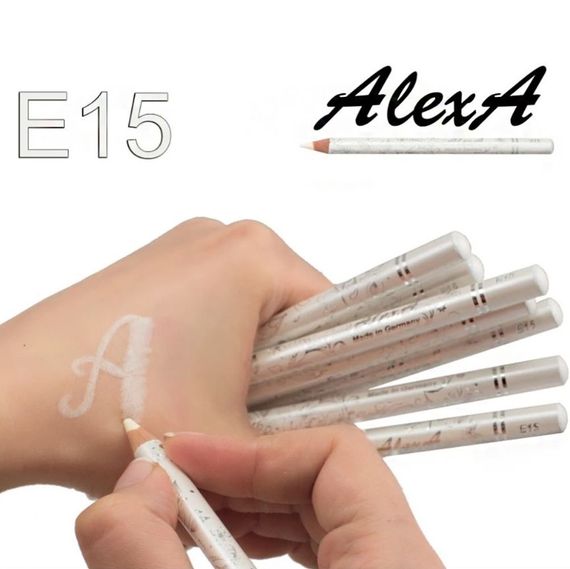 Олівець для очей WoBs Alexa eye contour pencil - E15 білий (матовий) | Зображення 2