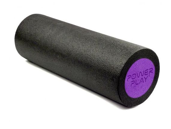 Масажний ролик (роллер) гладкий PowerPlay 4021 Fitness Roller Чорно-фіолетовий 30x15 см (PP_4021_BL/Purple_(30*15)) | Зображення 4