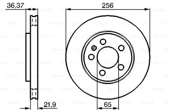 Диск гальмівний SEAT LEON, SKODA OCTAVIA, BOSCH (0986478482) | Зображення 2