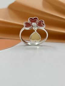 Срібне кільце з золотою пластиною та емалью Artsriblo артА110к