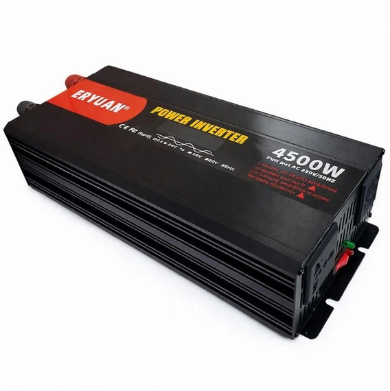 Перетворювач напруги (інвертор) Eryuan із чистою синусоїдою (4500W LCD-дисплей, DC/AC 12V-220V) | Зображення 1