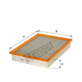 Фильтр воздушный Toyota Hilux 2.4/2.8 D 15-, Hengst, E1480L,