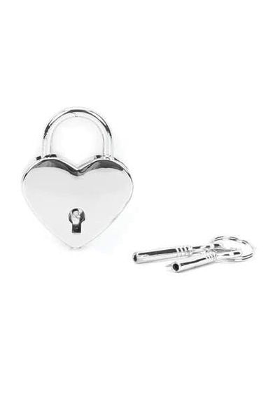 Замочок навісний у формі серця Liebe Seele Heart Shape Padlock (2 шт) Сріблястий