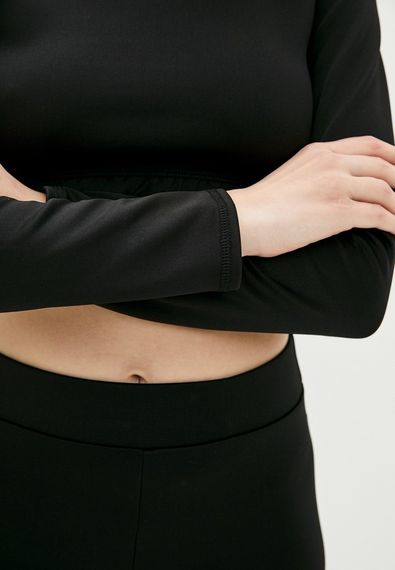 Спортивний топ 4Profi з довгим рукавом без принта чорний розмір L дайвінг 15667 | Зображення 4