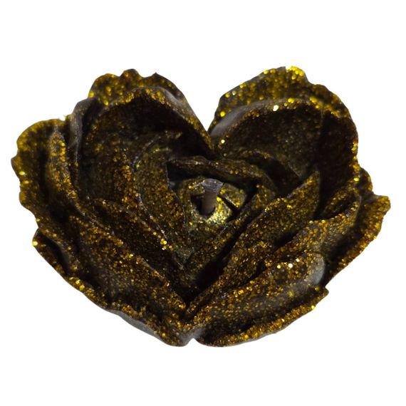 Свічка низькотемпературна у вигляді троянди з глітером GlowKink чорна, М Sex Aura | Зображення 5