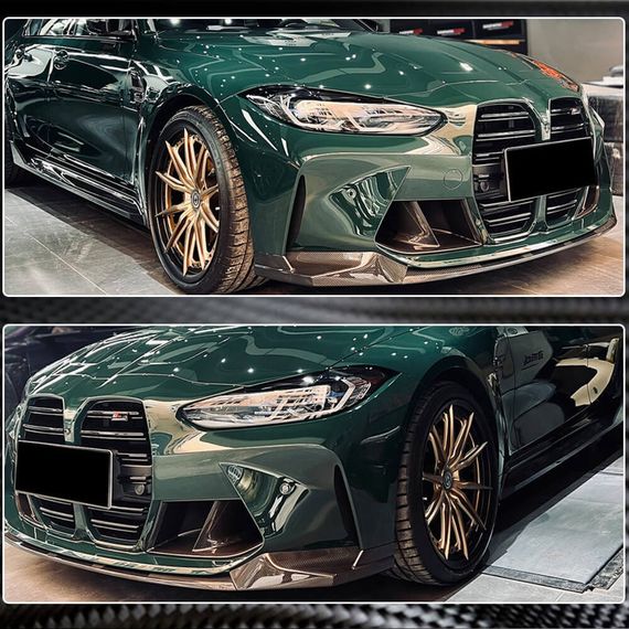 Накладка на передній бампер Lip V7 (для G82/G83, Карбон) для BMW 4 серія G22/23/26 2020- рр | Зображення 3