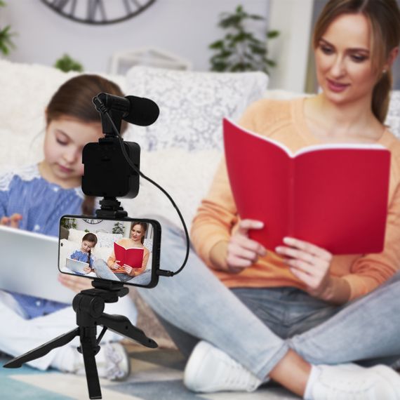 Комплект для влогинга VIDEO-MAKING KIT AY49 для смартфона с переходником Type-C • Набор блогера для телефона 4в1 AY-49 | Зображення 2