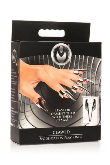 Набір кілець з кігтями Master Series Five-Piece Sensation Claw Rings - Silver | Зображення 8