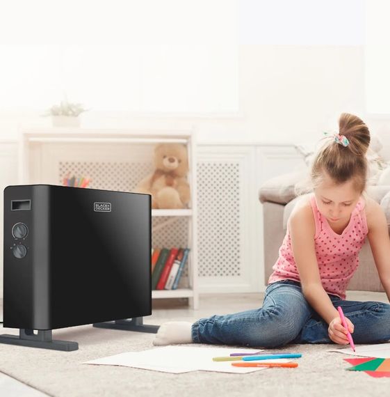 Конвекторний обігрівач BLACK+DECKER 2,0 кВт, площа обігріву 20 кв.м., підлоговий, чорний (BXCSH2000E) | Зображення 5