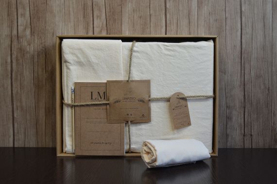Постільна білизна Limasso Stonewashed Ranforse 200 х 220 см Akdeniz Cream | Зображення 4
