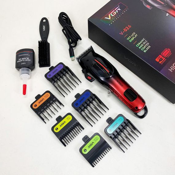 Акумуляторна машинка для стрижки VGR V-026 RED. Колір: червоний | Зображення 6