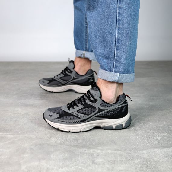 Кросівки чоловічі шкіряні 591329 Сірі чорні 41 42 43 44 45 | Зображення 7