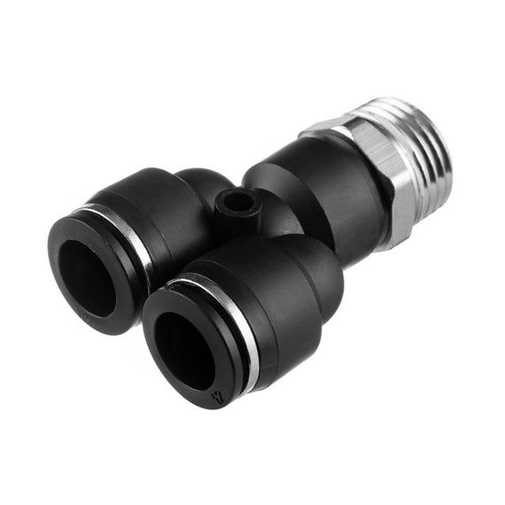 Цангове з'єднання Y-подібне для поліуретанових та ін. шлангів 12*12 мм, 1/2" зовн. різьба INTERTOOL PT-2389 | Зображення 1