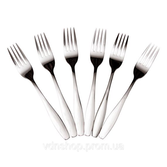 Набір столових виделок 6 штук з нержавіючої сталі 20 (см) Срібло HP-8-18