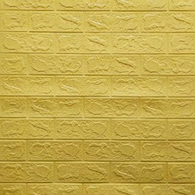 3D панель самоклеюча цегла Жовто-пісочна 700х770х3мм (009-3) SW-00000229