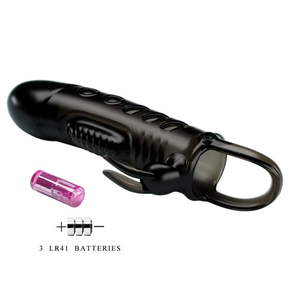 Насадка на член - Pretty Love Sloane Vibrating Penis Sleeve Black | Зображення 5