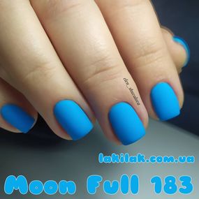 Гель-лак Moon Full №183 ярко-голубой 8мл