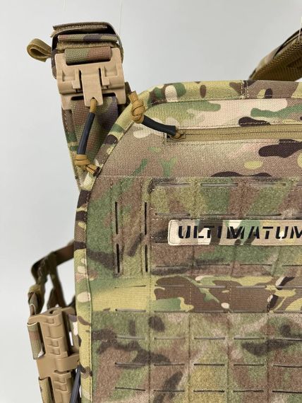 Тактична армійська Плитоноска відкрита Laser Cut FAST QRS Мультикам, жилет під бронепластини | Зображення 1