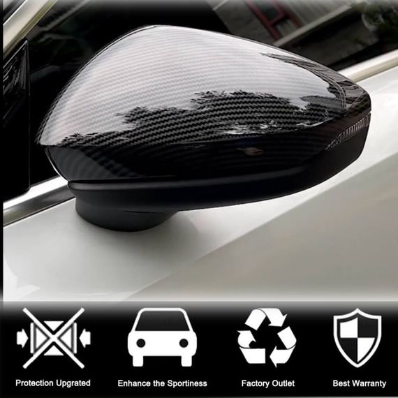 Накладки на Зеркала (Карбон) V1 для Ауди A3 2020- гг | Зображення 6