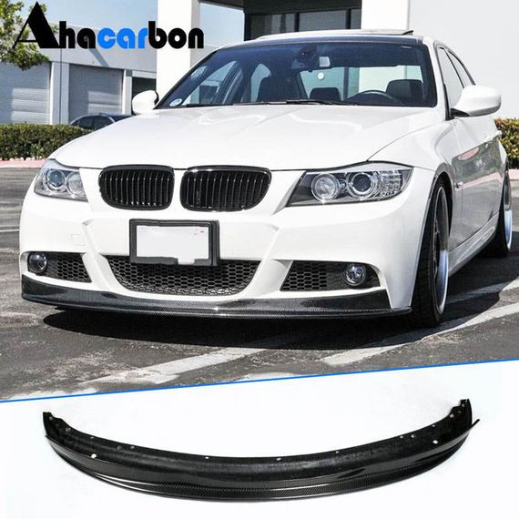Накладка на передній бампер Lip (для E90 M-Sport 2008-2011, Карбон) для BMW 3 серія E-90/91/92/93 рр